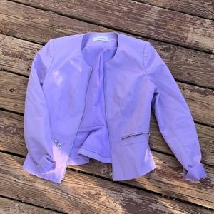 Calvin Klein Lilac Zip Up Blazer
